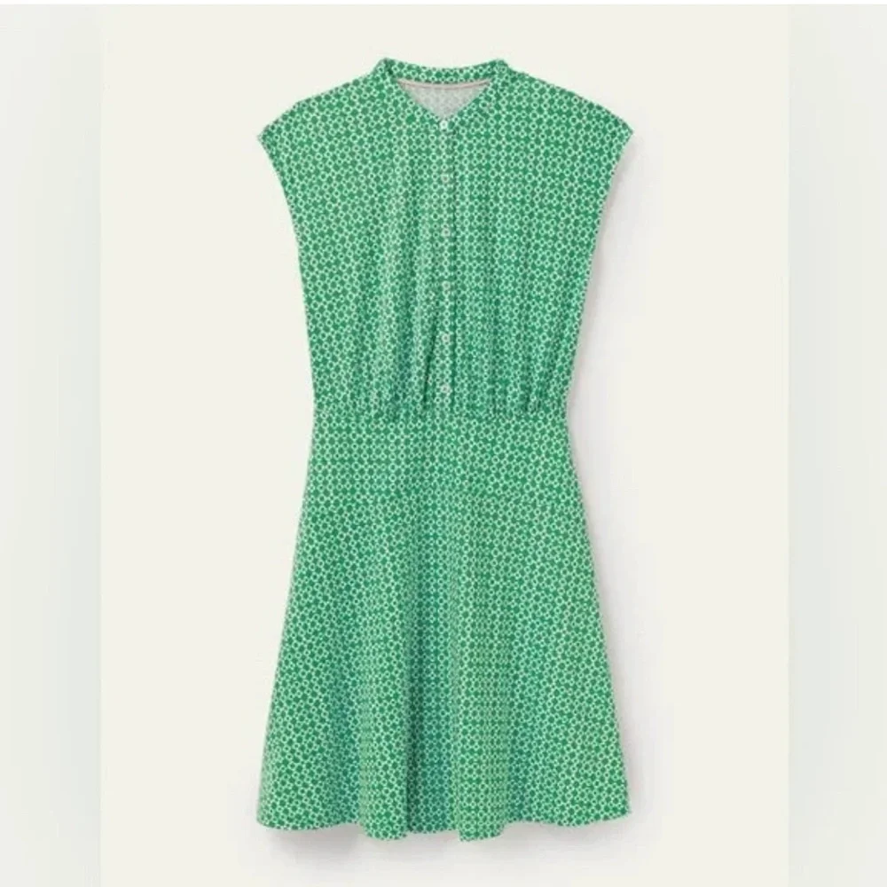 Boden Easy Jersey Green Shirt Dress - 8P - Picture 5 of 16
